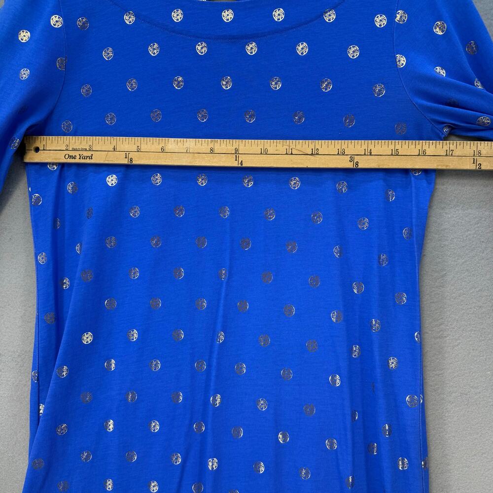 Lilly Pulitzer Grotto Beach Keyhole Shift Dress Women's S Day Blue Gold EUC - Picture 8 of 11